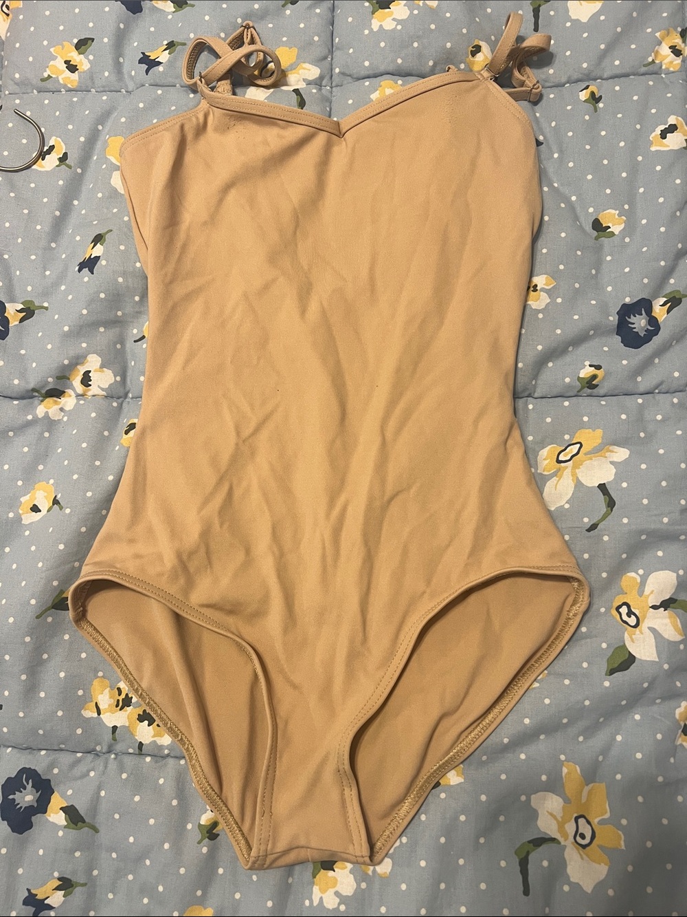 Sandy Beige Tie-Strap leotard